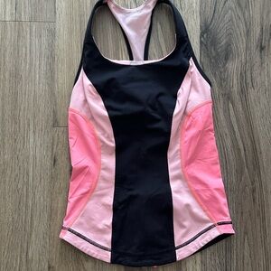 Lululemon Athletica Pink and Black Tank Top